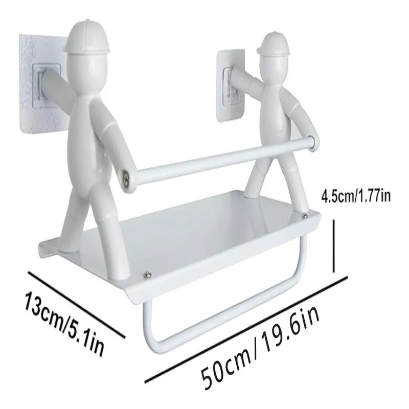 Estante De Pared Repisa Metálica Adhesiva - Image 2