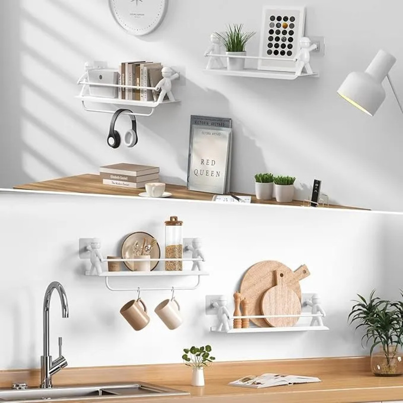 Estante De Pared Repisa Metálica Adhesiva - Image 8