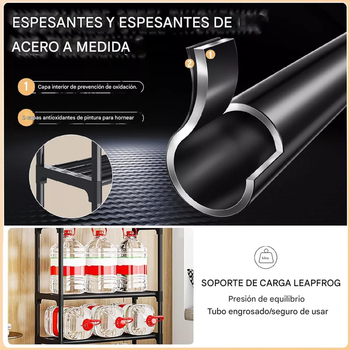 Perchero Organizador 3 en 1 Con Ruedas 2 Estante 3 pisos - Image 13